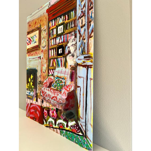 English Painting of Interior "Colour My World" an Original by Shann Spishak For Sale - Image 3 of 5