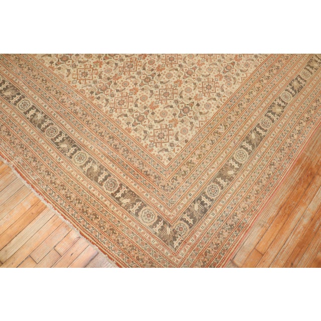 Zabihi Collection Antique Persian Tabriz Rug For Sale - Image 4 of 18