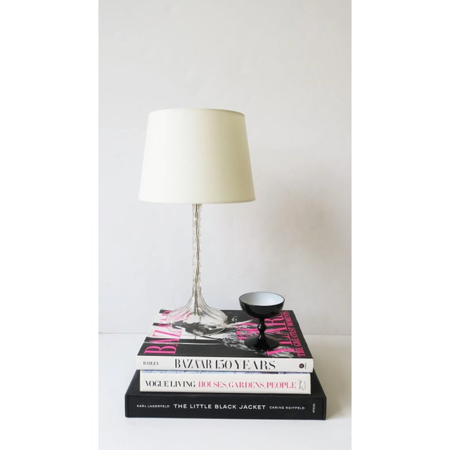 Transparent Modern Clear Cut Crystal Desk or Table Lamp For Sale - Image 8 of 13