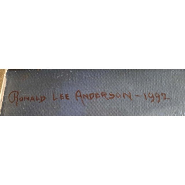 1992 Ronald Lee Anderson Romantic Portrait Oil Painting in Ornate Frame For Sale In New York - Image 6 of 6