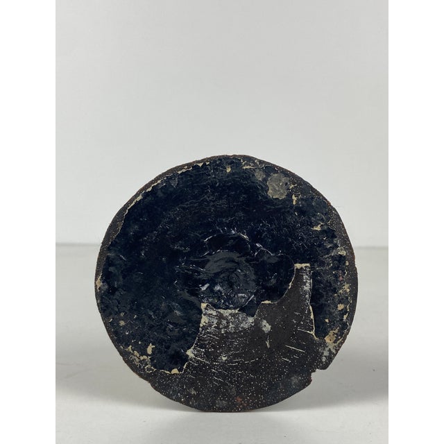 Black Art Nouveau Polychrome Wooden Candlestick, 1890s For Sale - Image 8 of 9