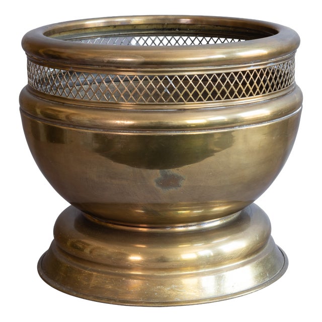 Vintage Brass Jardinaire, 1920 For Sale