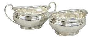 Antique "Unity" Ai Silver Plated Edwardian Sugar Bowl & Creamer Milk Jug England