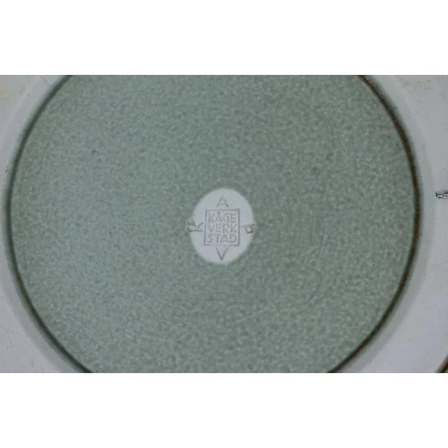 Ceramic Swedish Bowl in Green and Brown Stoneware by Wilhelm Kåge for Gustavsberg, 1950s For Sale - Image 7 of 8