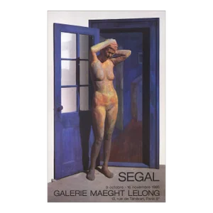 George Segal 'Standing Nude in Doorway' Realism Multicolor,Blue France Offset Lithograph