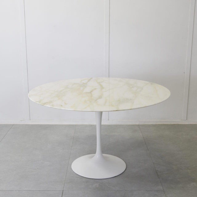 Stone Vintage Tulip Table by Eero Saarinen, 1950s For Sale - Image 7 of 8