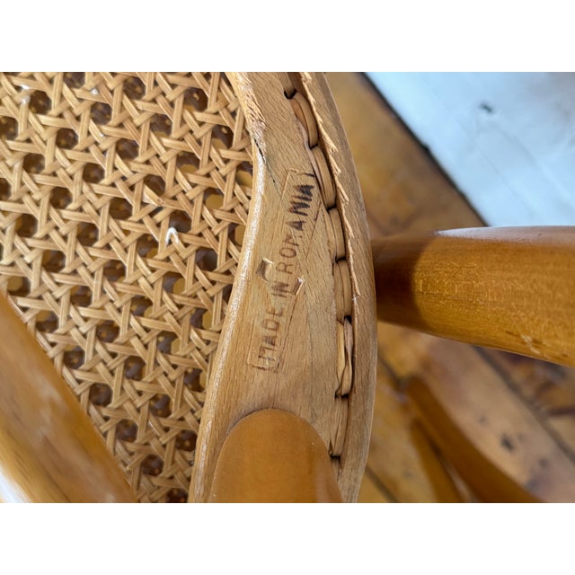 Set of 5 bentwood sweetheart chairs in very good vintage condition. All wood components have aged beautifully and show...