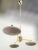 Italian Trio Pendant Polished Brass Glossy Gray Shade Flush Mount by Fabio LTD For Sale - Image 3 of 6