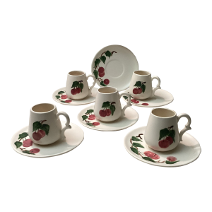Vintage 11 Piece Orchard Ware Pottery by California Ceramic Company.