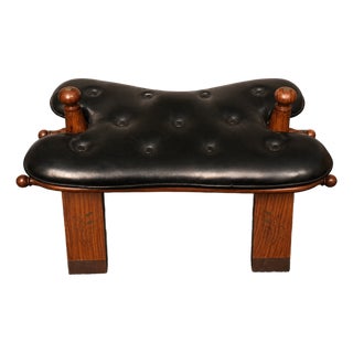 Vintage Moroccan Camel Saddle Stool For Sale