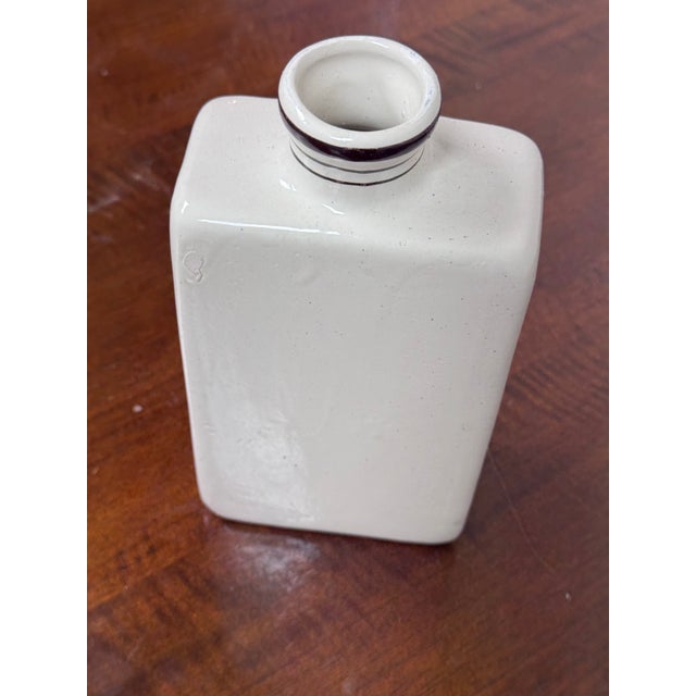 Vintage Italian Majolica Ceramic Bottle For Sale - Image 4 of 12