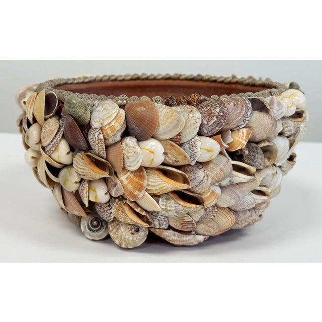 Vintage Shell Encrusted Terra Cotta Pot For Sale In Kansas City - Image 6 of 10