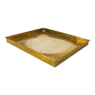 Mid-20th Century Italian Brass Serving Tray For Sale