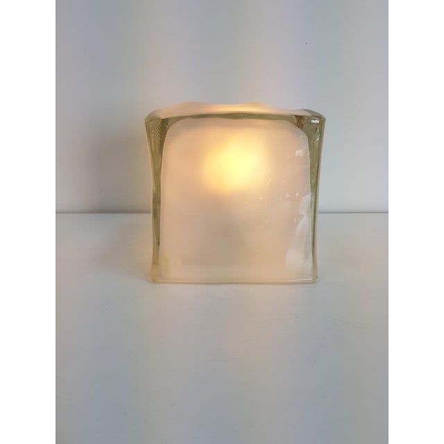 Iviken Ice Cube Table Lamp in Glass from Ikea, 1990s For Sale - Image 6 of 7