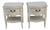 French Shabby Chic Painted Nightstands Side End Bedside Tables a Pair 6238 For Sale