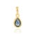 Handcrafted Natural Pear-Cut Blue Sapphire Solitaire Pendant in 14k Yellow Gold For Sale - Image 9 of 15