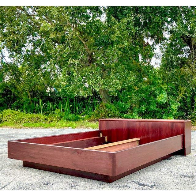 Wood Vintage Drylund Rosewood Queen Bedframe For Sale - Image 7 of 12