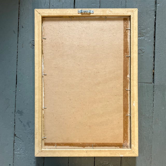 Abstract 1950’s Original Sepia Abstract Female Nude Study Drawing Vintage Frame For Sale - Image 3 of 4