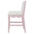 Contemporary Matthew Izzo Home Lanister Pink Matte Lacquer Counter Stool With Performance Linen Upholstery For Sale - Image 3 of 4