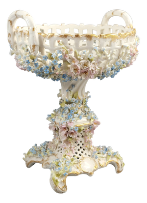 Plaue Large Rococo Porcelain Centerpiece by C.G. Schierholz & Sohn, 1885