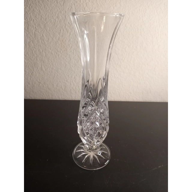 Contemporary Vintage Lead Crystal Vase For Sale - Image 3 of 5