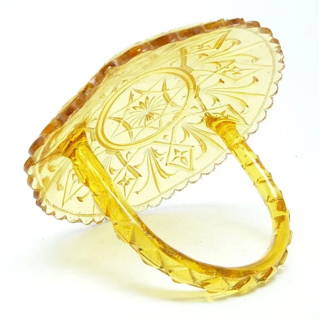 Art Nouveau Basket from Ząbkowice Glassworks, Poland, 1930s For Sale - Image 4 of 8