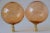 Handblown Glass Lamp Finials on Brass Hardware - a Pair in Peach For Sale In Madison - Image 6 of 6