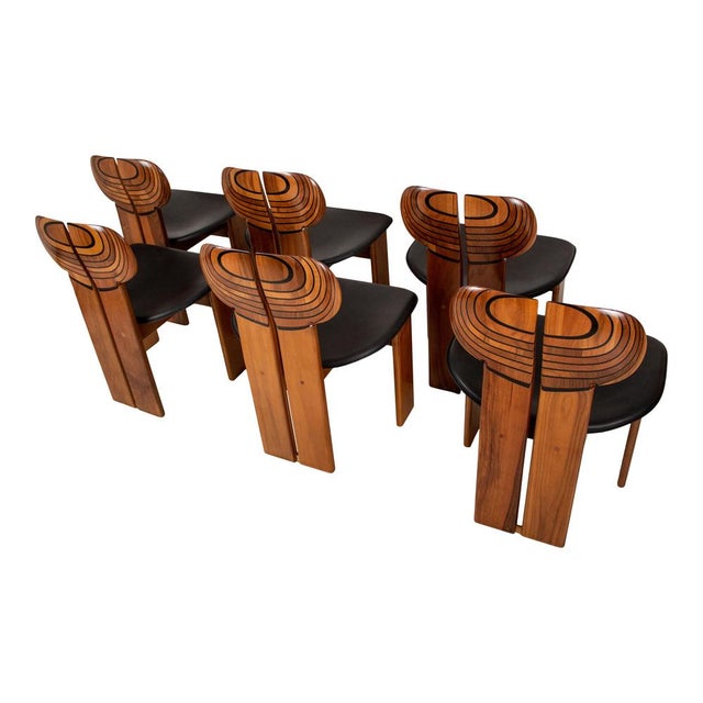 Black Africa Chairs by Tobia & Afra Scarpa for Maxalto, 1976, Set of 6 For Sale - Image 8 of 18