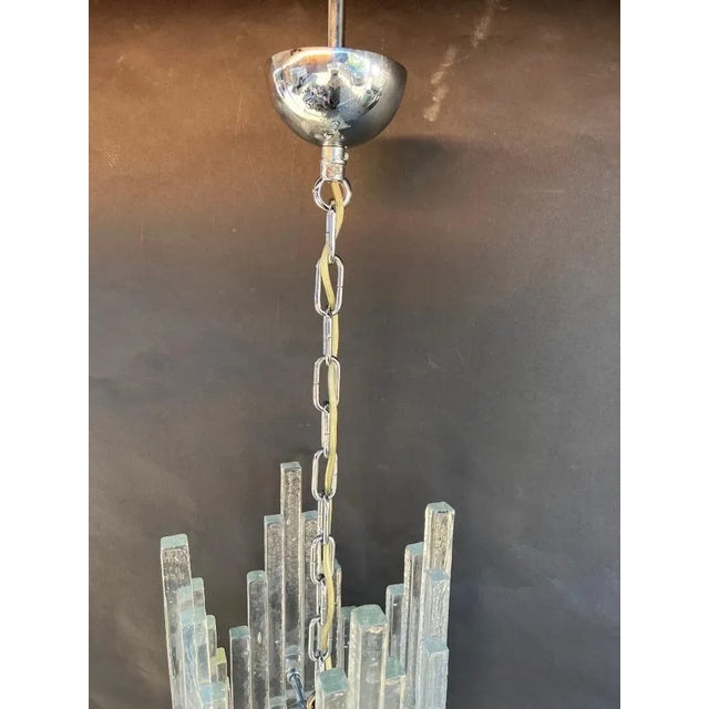 Vintage Italian Pendant With Murano Glass Rods by Poliarte For Sale In Los Angeles - Image 6 of 11
