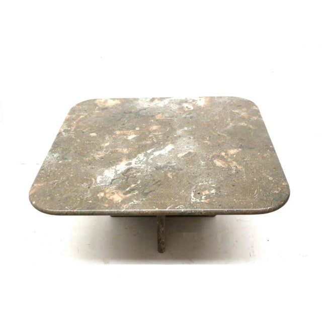Vintage Square Natural Stone Coffee Table, 1980s For Sale - Image 4 of 6