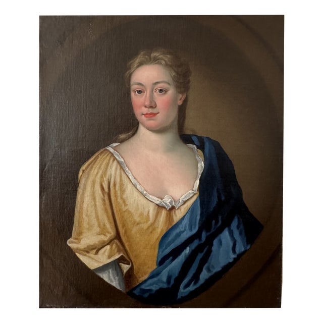 Portrait of a Lady of Quality, 1720-1750, Oil on Canvas For Sale