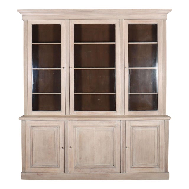 English Library Bookcase in Oak For Sale