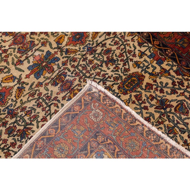 Antique Persian Farahan Sarouk Rug 4'2'' X 6'6'' For Sale - Image 9 of 9