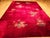 Red Antique Chinese Art Deco Rug, Hand-Knotted Wool, Crimson Floral Design, 10x14 For Sale - Image 8 of 18