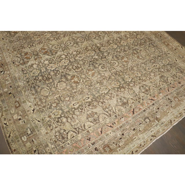 Antique Zabihi Collection Persian Bidjar Carpet - 8'9" x 12'1" For Sale - Image 11 of 12