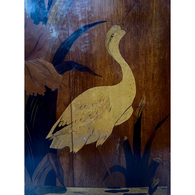 Art Nouveau Marquetry Panels in the style of Ecole de Nancy, 20th Century, Set of 2 For Sale - Image 3 of 15