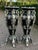 1990s Italian Baroque Black Silver Resin Pedestals 2pc- Pair For Sale - Image 9 of 18