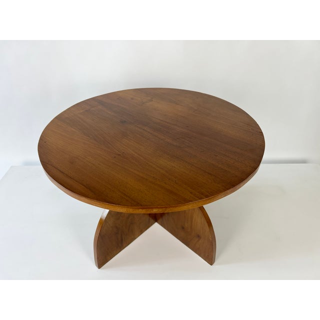 Art Deco Modernist French Walnut Occasional Side Table, 1930s For Sale - Image 6 of 13