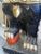 1930s Pair of Antique Japanese Black Lacquer Wood Shishi or Foo Dogs For Sale In San Diego - Image 6 of 8