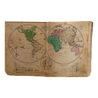 1835 Woodbridge World Map For Sale