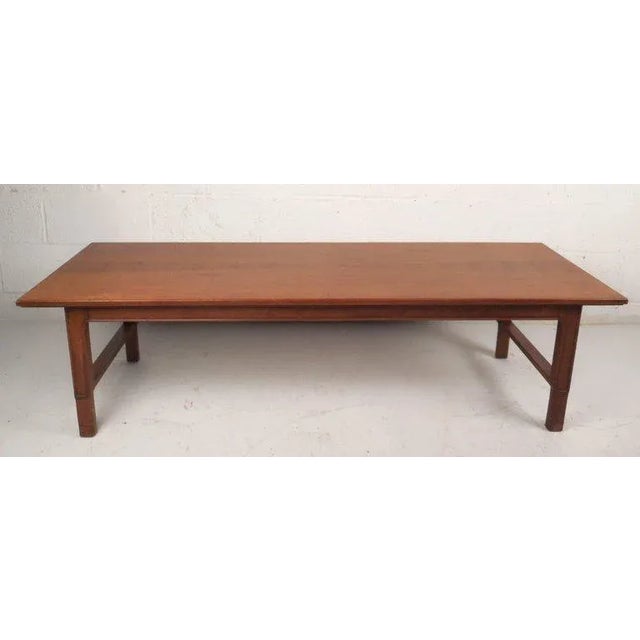 Vintage Modern Walnut Coffee Table For Sale - Image 9 of 9