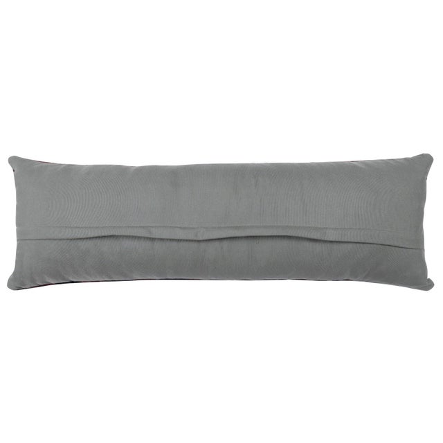 12"x35" Natural Hemp Cushion Cover. Vintage Handwoven Lumbar Pillow Cover For Sale - Image 4 of 4