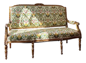Eccentric French Louis XVI Style Giltwood Settee