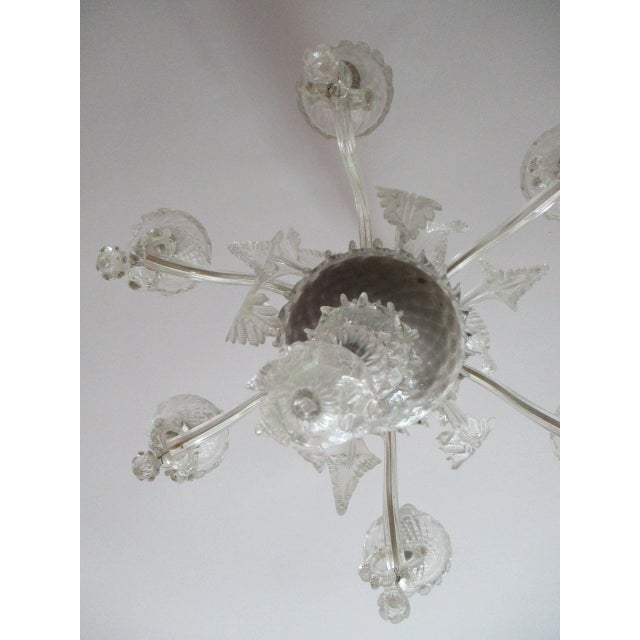 1970s Italian Murano 6 Arm Chandelier For Sale In New York - Image 6 of 12