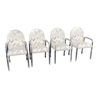 Vintage Lucite Pace Style Armchairs With Custom Upholstery - Set of 4 For Sale