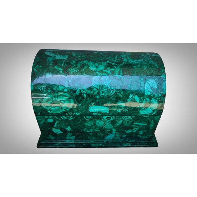 Large Vintage Malachite Box, 1940 For Sale - Image 4 of 15