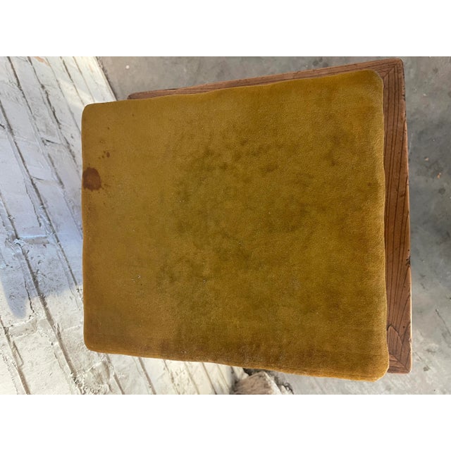 American Folk Tramp Art Spool Ottoman For Sale In Chicago - Image 6 of 6