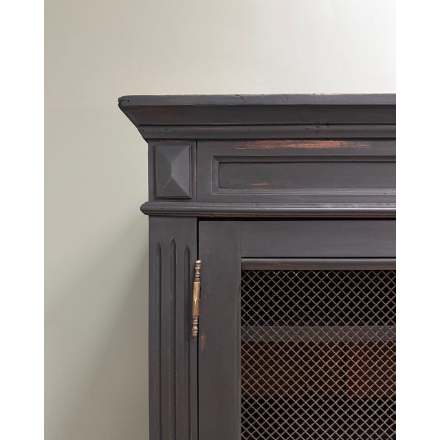 Wood Directoire-Style Black Patinated Bookcase, 1890s For Sale - Image 7 of 15