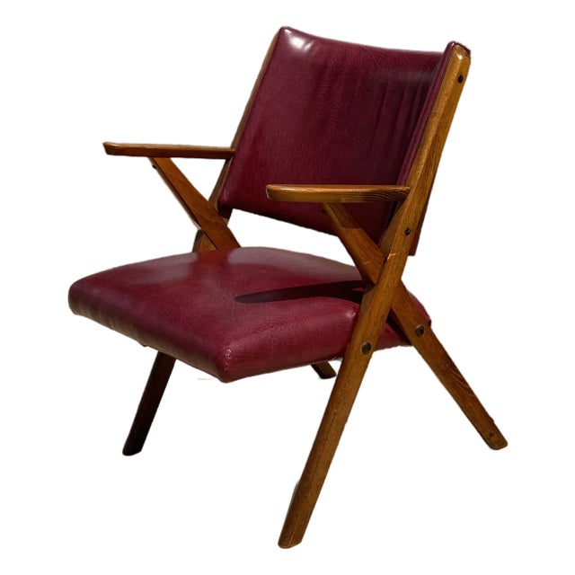 Circa 1950s Mid Century Modern Italian Armchair For Sale