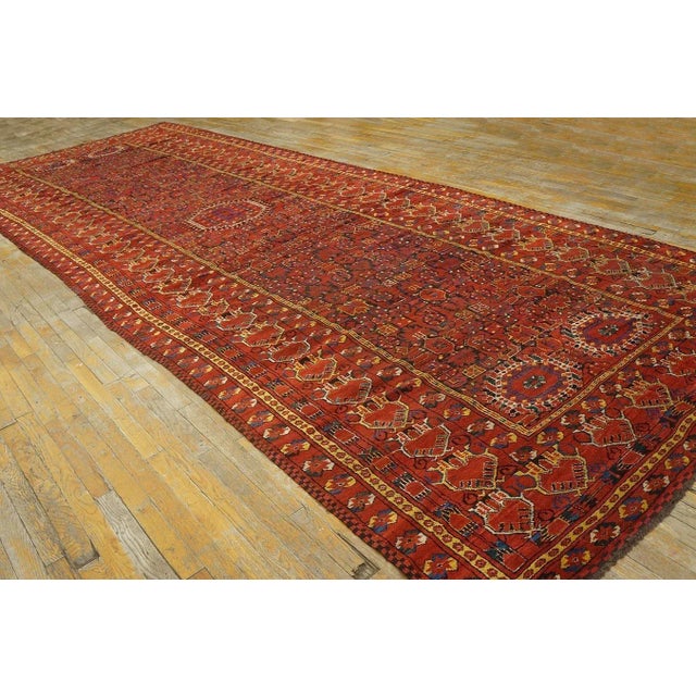 19th Century 19th Century Central Asian Ersari-Beshir Gallery Carpet (6'6"x18'-198x548) For Sale - Image 5 of 12